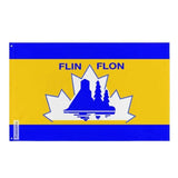 Drapeau flin flon polyester résistant œillets à gauche