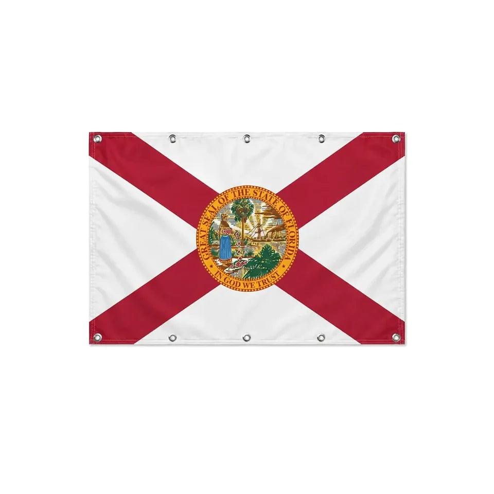 Drapeau de la Floride format S en polyester avec dix œillets
