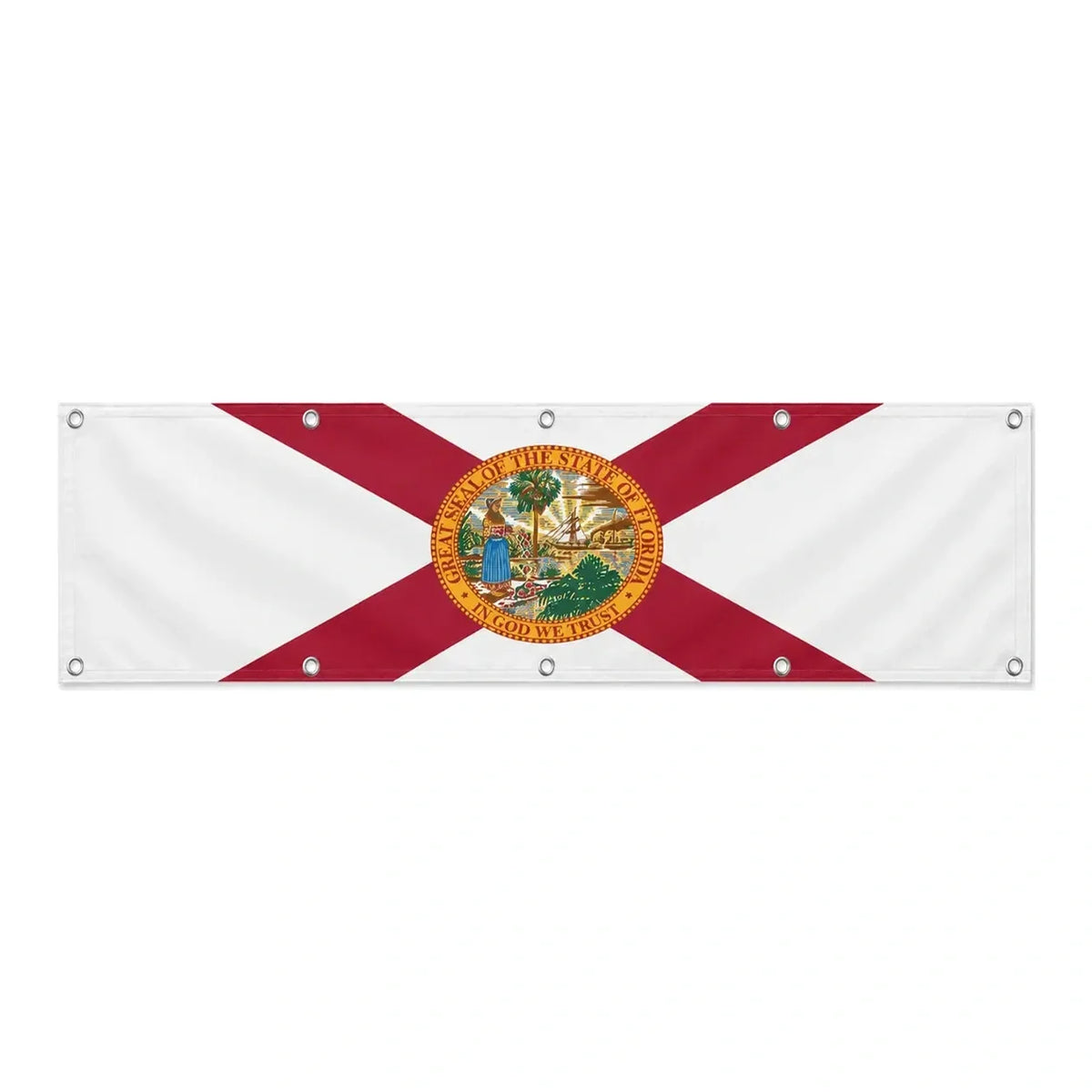 Drapeau de la Floride grand format XL en polyester avec dix œillets