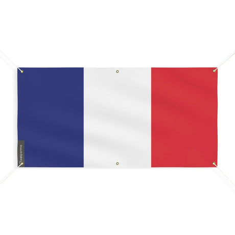 Drapeau france polyester résistant avec œillets solides