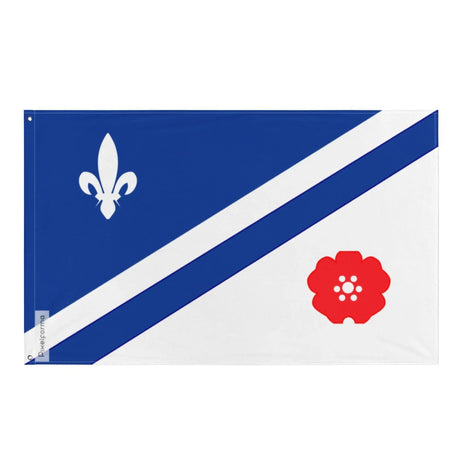 Drapeau franco-albertains polyester résistant œillets à gauche