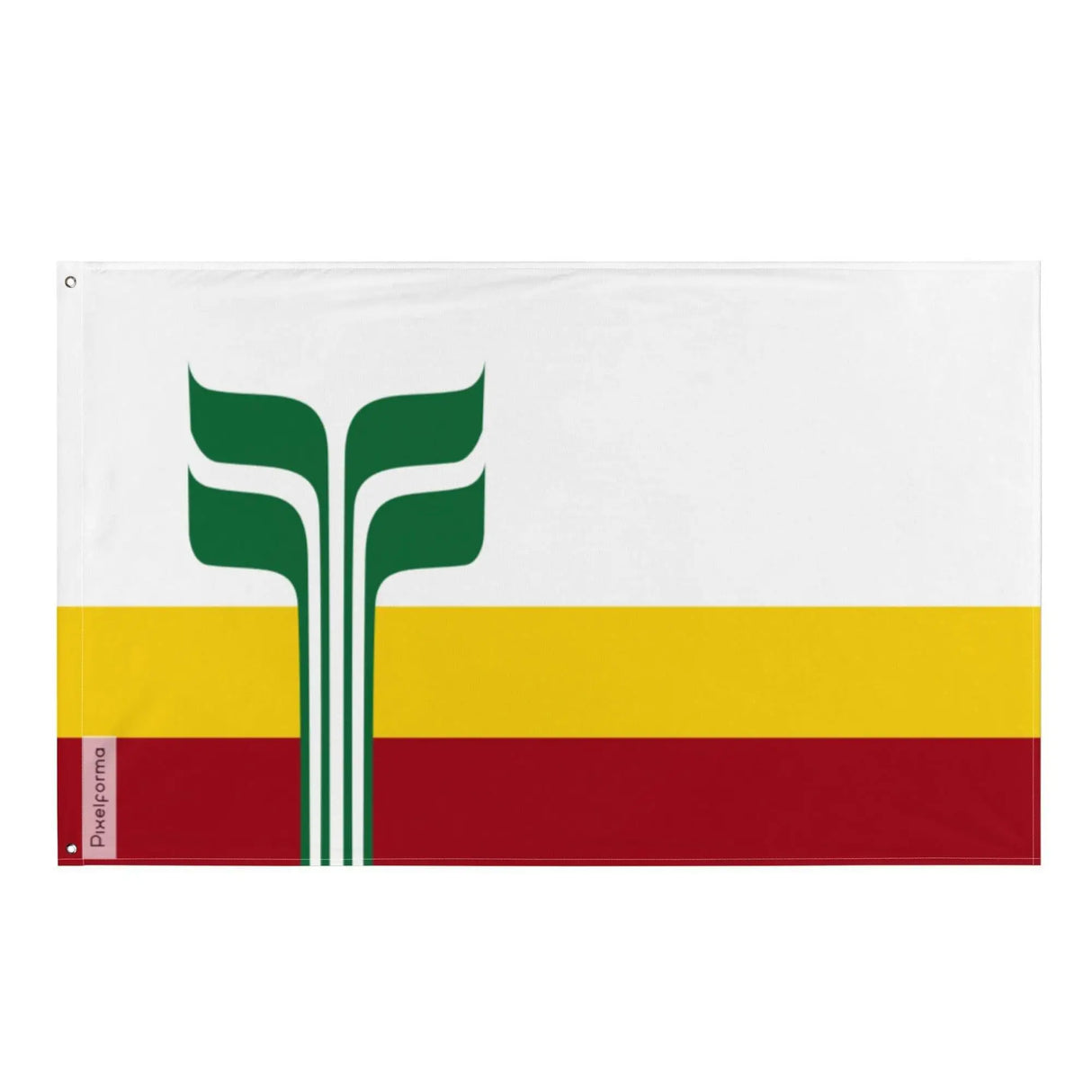Drapeau franco-manitobain polyester résistant œillets à gauche