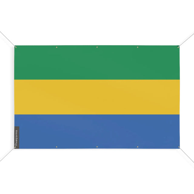 Drapeau gabon 10 oeillets en plusieurs tailles (s) - pixelforma