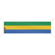 Drapeau gabon polyester durable œillets usage extérieur