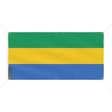 Drapeau gabon polyester résistant aux intempéries 6 œillets