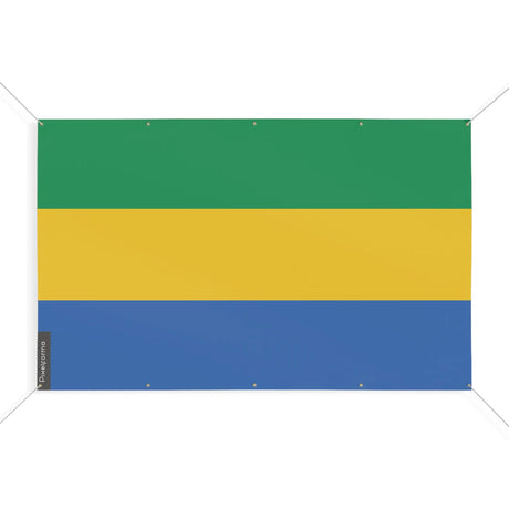 Drapeau gabon polyester résistant avec œillets renforcés