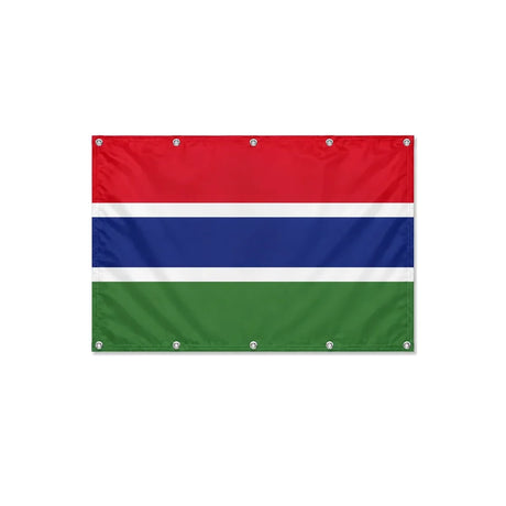 Drapeau de la Gambie format S en polyester avec dix œillets