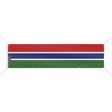 Drapeau gambie polyester résistant dix œillets intempéries