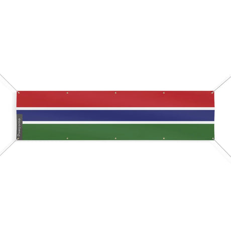 Drapeau gambie polyester résistant dix œillets intempéries
