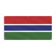 Drapeau gambie polyester résistant œillets usage extérieur