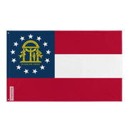 Drapeau géorgie atlanta polyester résistant œillets à gauche