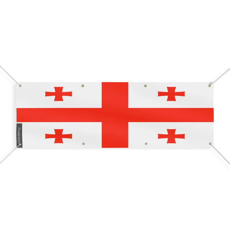 Drapeau géorgie en polyester résistant à l’usage extérieur