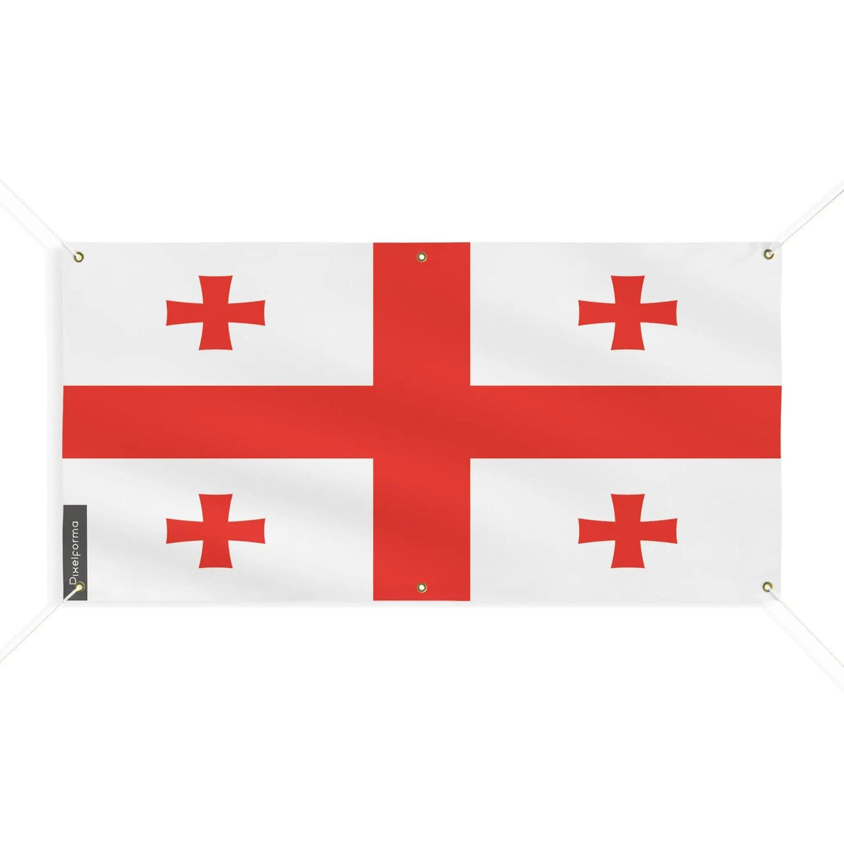 Drapeau géorgie en polyester résistant aux intempéries