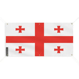 Drapeau géorgie en polyester résistant aux intempéries