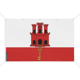 Drapeau gibraltar 10 oeillets en plusieurs tailles (s) - pixelforma