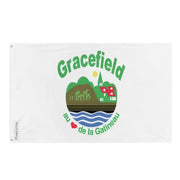 Drapeau gracefield polyester résistant œillets à gauche