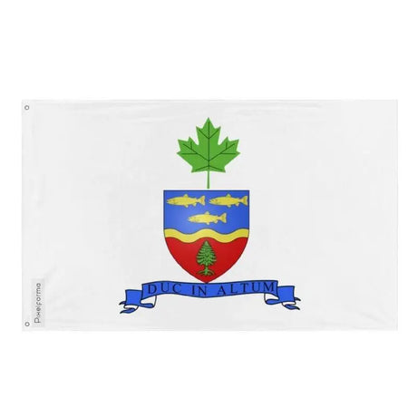 Drapeau grande-rivière polyester résistant œillets à gauche