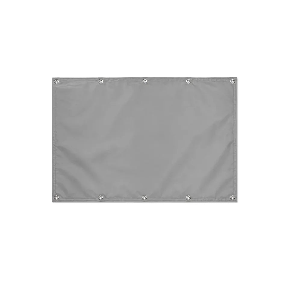 Drapeau Gris format S en polyester avec dix œillets