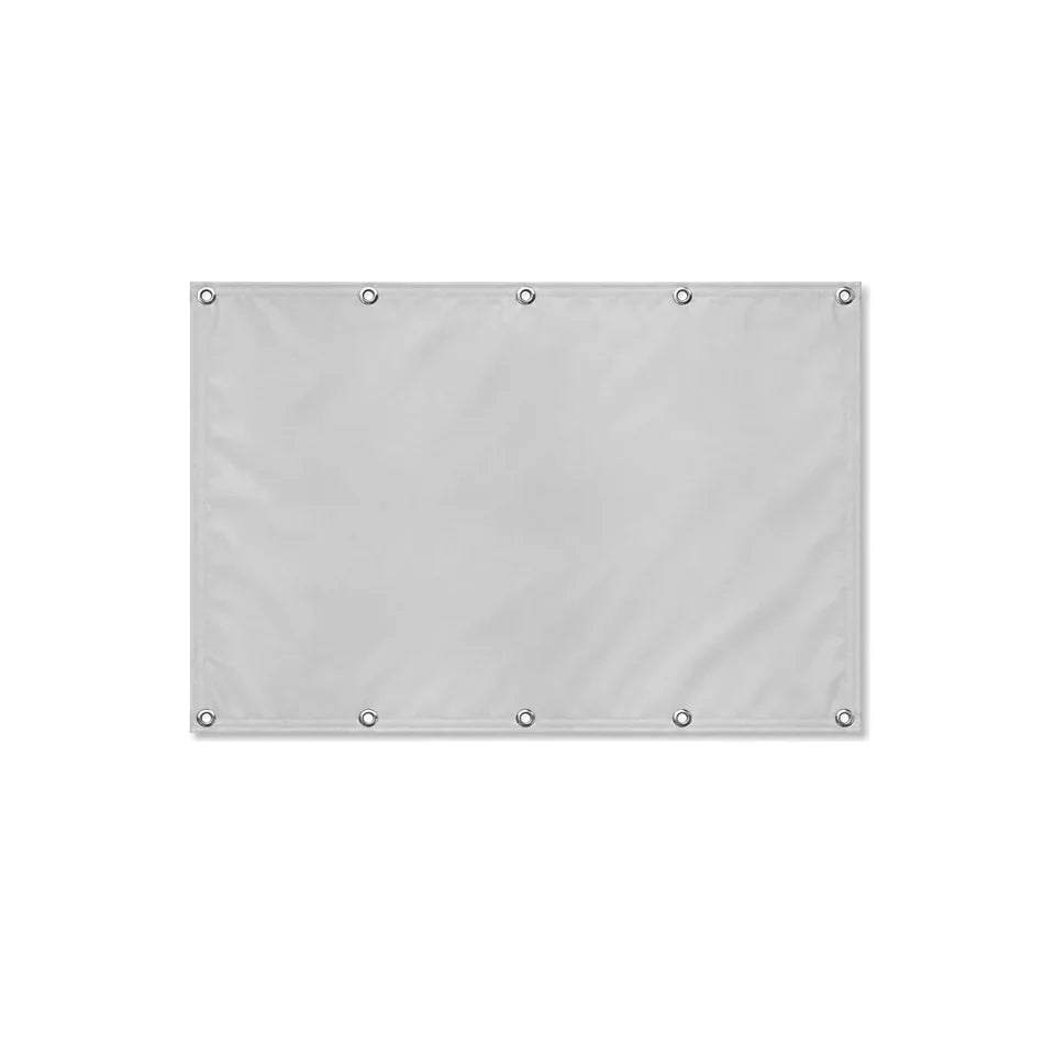 Drapeau Gris Clair format S en polyester avec dix œillets