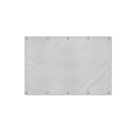 Drapeau Gris Clair format S en polyester avec dix œillets