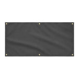 Drapeau gris noir résistant en polyester pour extérieur