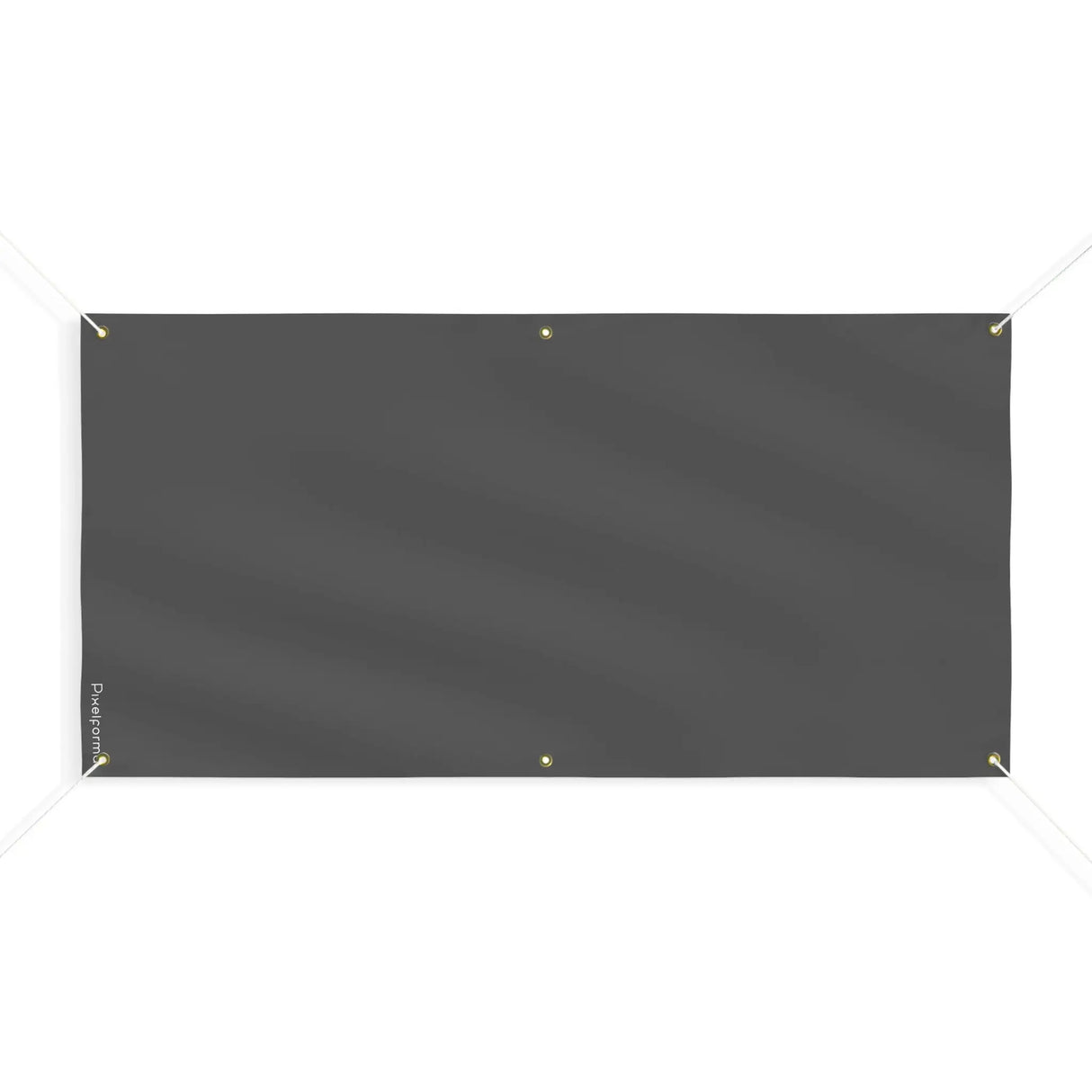 Drapeau gris noir résistant en polyester pour extérieur