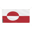 Drapeau groenland polyester résistant avec œillets robustes