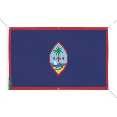 Drapeau guam en polyester résistant avec œillets renforcés