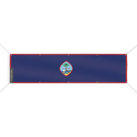 Drapeau guam polyester résistant pour extérieur intempéries