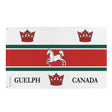 Drapeau guelph polyester résistant avec œillets à gauche