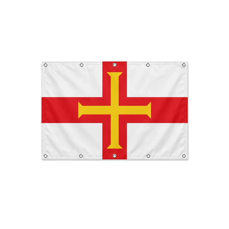Drapeau de Guernesey format S en polyester avec dix œillets
