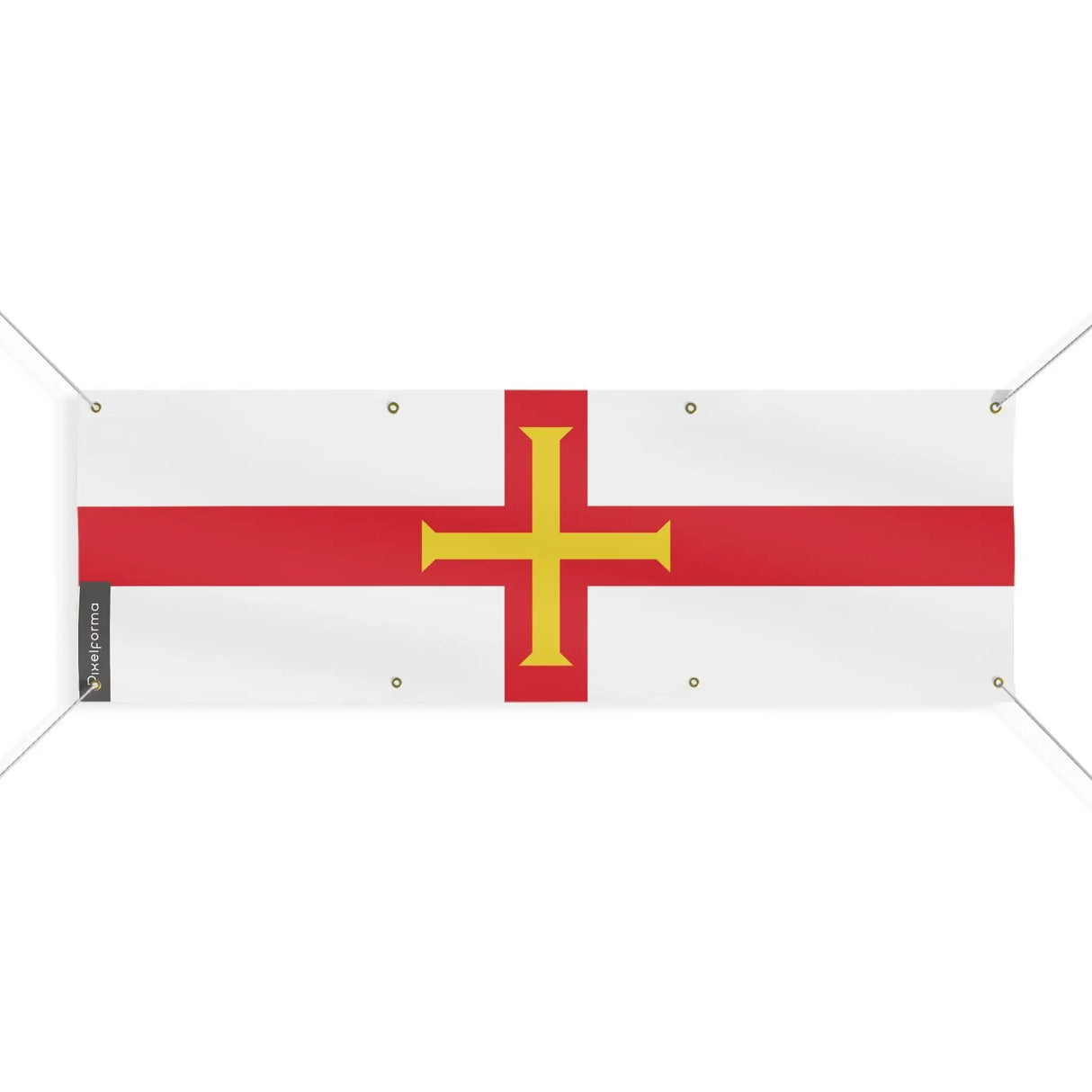 Drapeau guernesey polyester résistant avec œillets durables