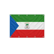 Drapeau de la Guinée équatoriale format S en polyester avec dix œillets