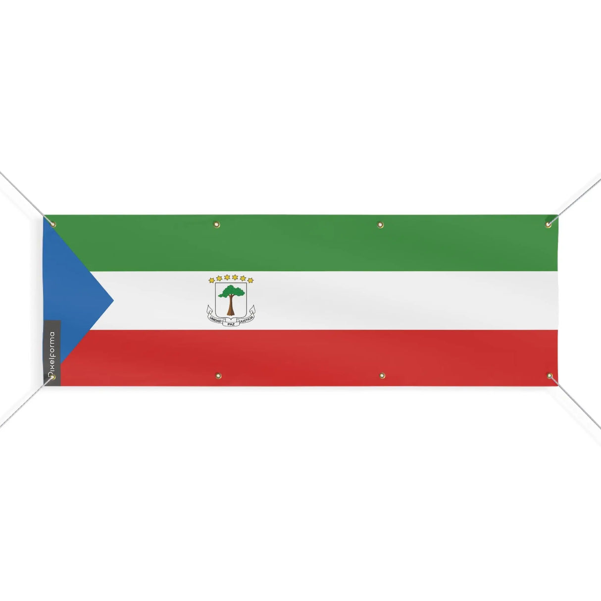 Drapeau guinée équatoriale polyester résistant aux intempéries
