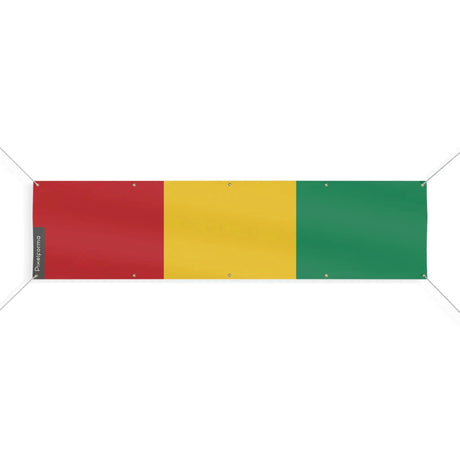 Drapeau guinée polyester résistant 10 œillets intempéries