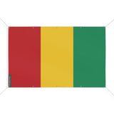 Drapeau guinée polyester résistant avec œillets robustes