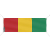 Drapeau guinée polyester résistant usage extérieur 8 œillets