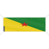 Drapeau guyane polyester résistant œillets usage extérieur