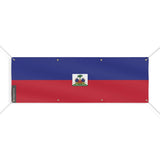 Drapeau haïti polyester résistant aux intempéries 8 œillets