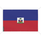 Drapeau haïti polyester résistant avec 10 œillets