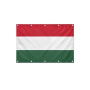 Drapeau de la Hongrie format S en polyester avec dix œillets