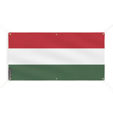 Drapeau hongrie en polyester résistant avec 6 œillets