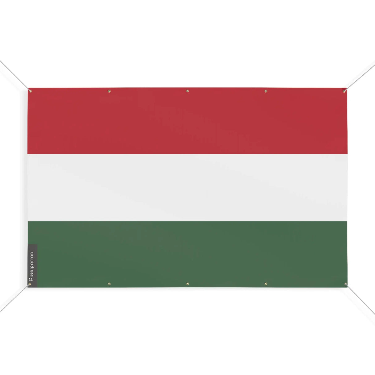 Drapeau hongrie polyester résistant avec œillets robustes