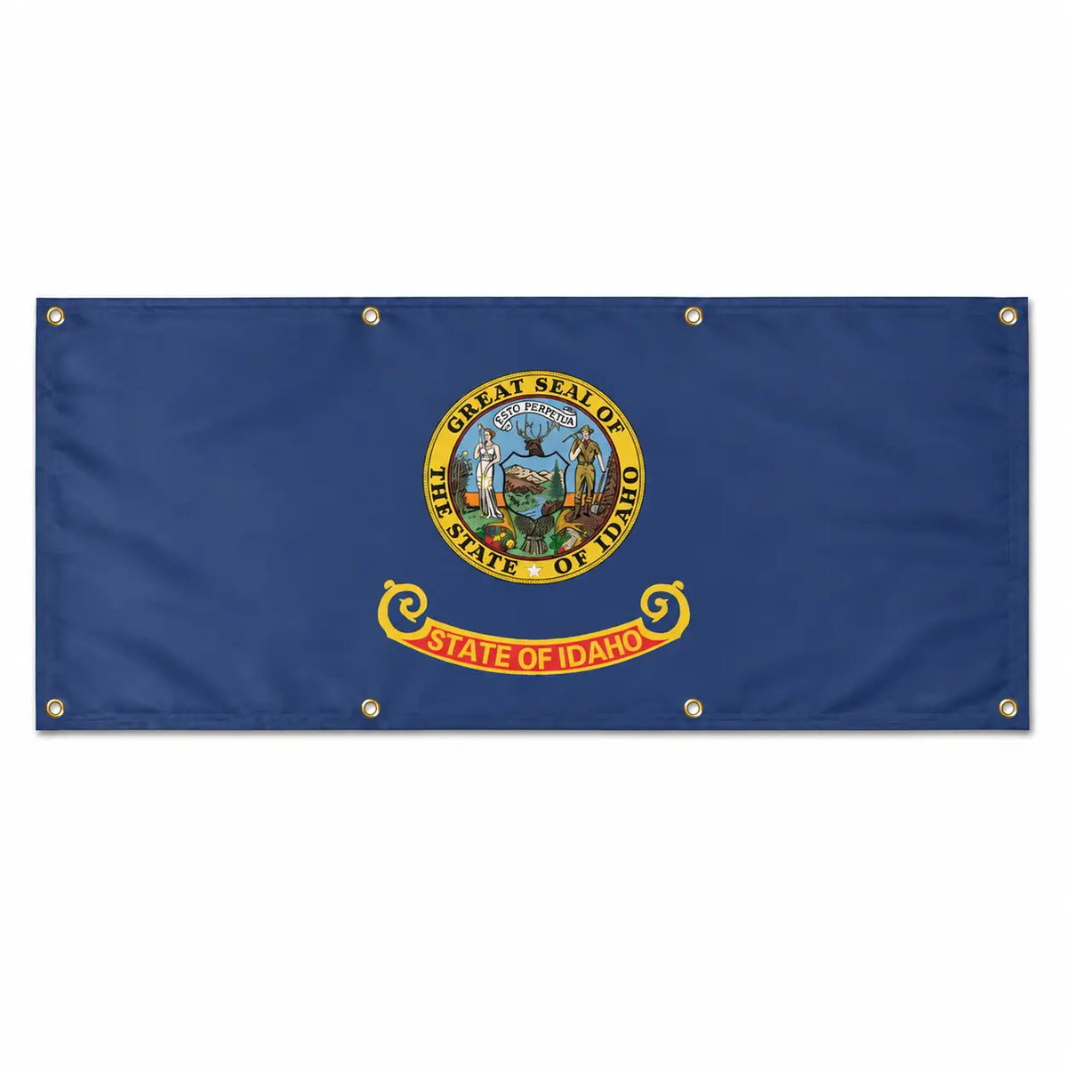 Drapeau idaho polyester résistant aux intempéries œillets