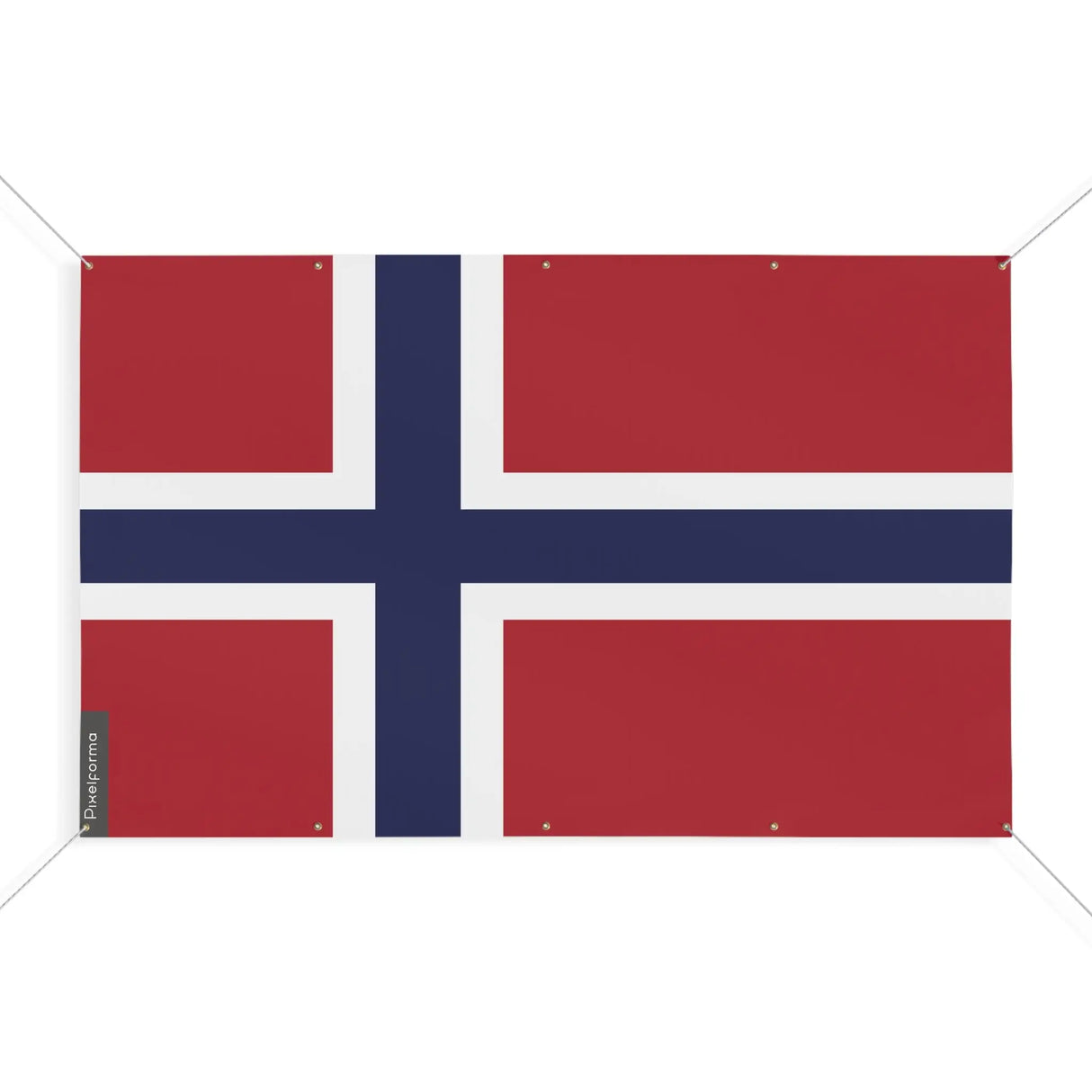 Drapeau île bouvet en polyester résistant avec œillets