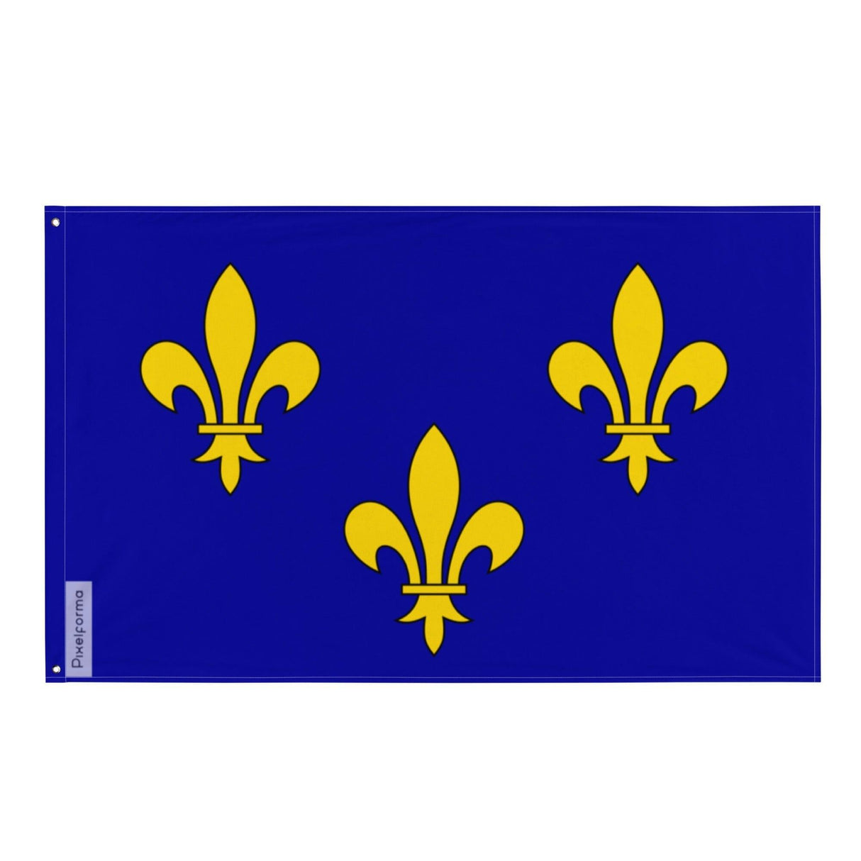 Drapeau Île-de-France en plusieurs tailles 100 % polyester Imprimer avec Double ourlet - Pixelforma 