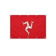 Drapeau Île de Man format S en polyester avec dix œillets