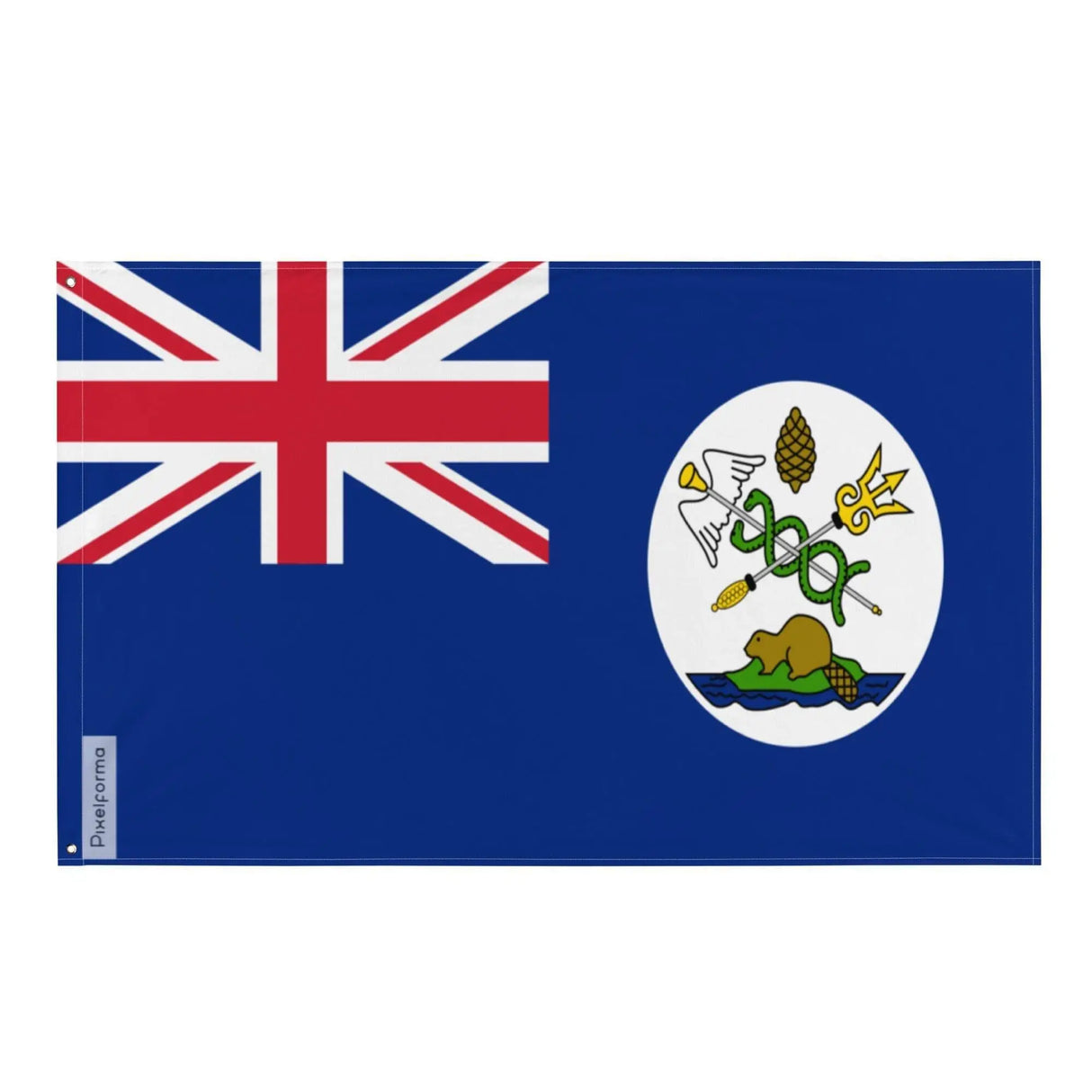 Drapeau île-de-vancouver polyester résistant œillets gauche