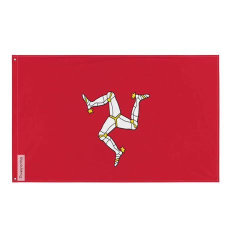 Drapeau île man polyester résistant avec œillets à gauche