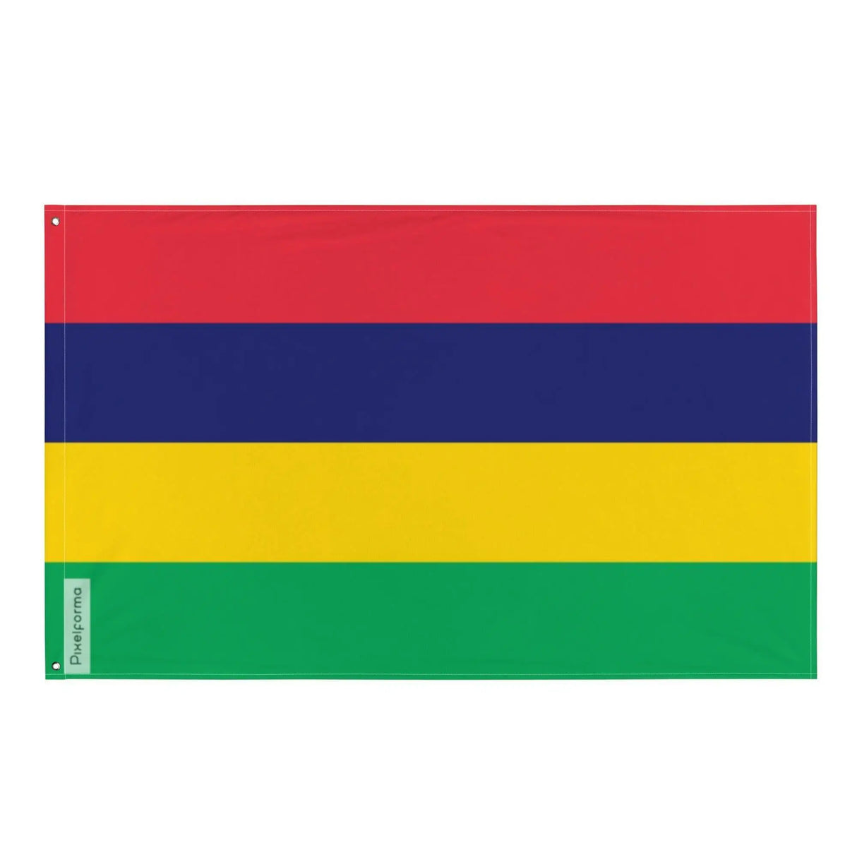 Drapeau île maurice polyester résistant avec œillets à gauche